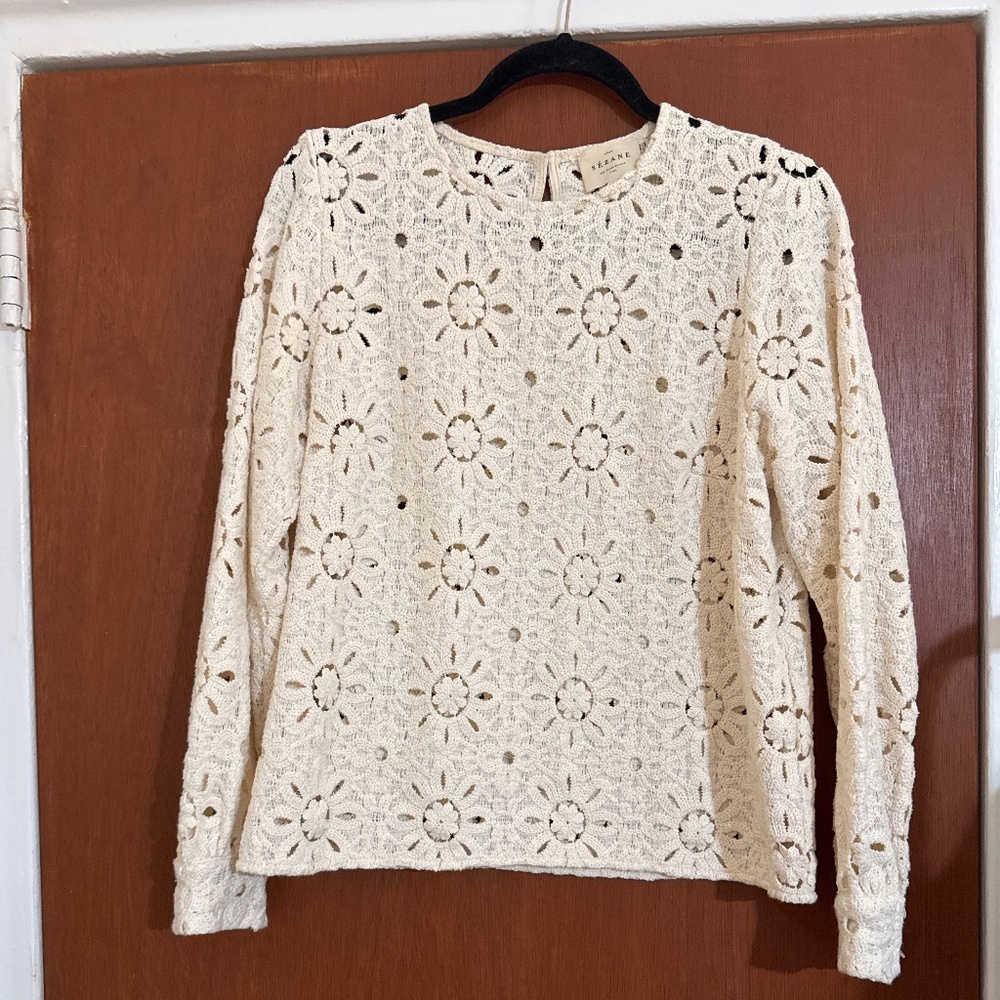 Sezane Jesse Blouse Ecru - Size 38 - Picture 1 of 2